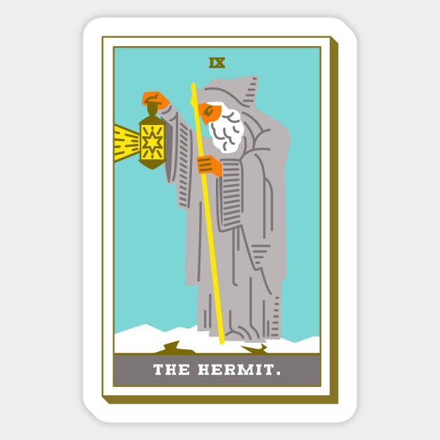 IX - The Hermit - Tarot Card Sticker by Joe Gottli